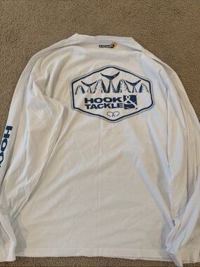 Hook & Tackle White Long Sleeve Graphic Tee